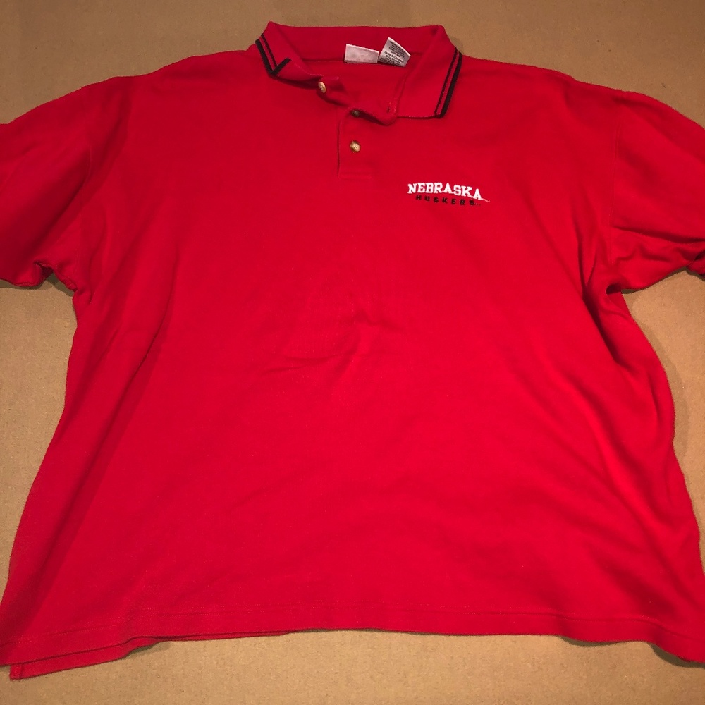 Retro Nebraska Football Polo